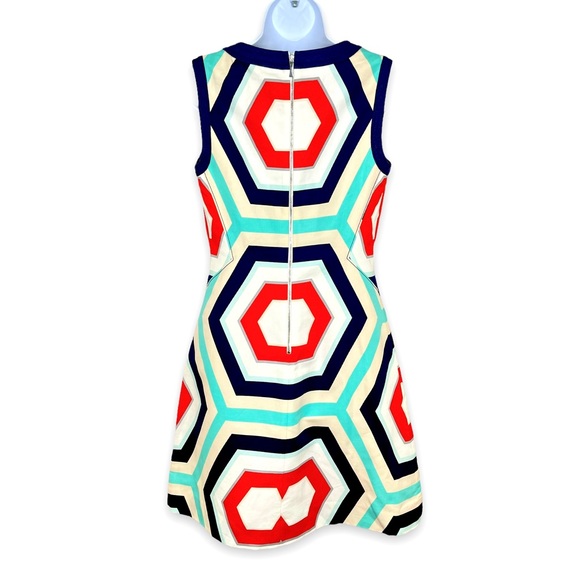 Kate Spade Geometric Zuma Sleeveless Sheath Dress Size 8 - Picture 2 of 8